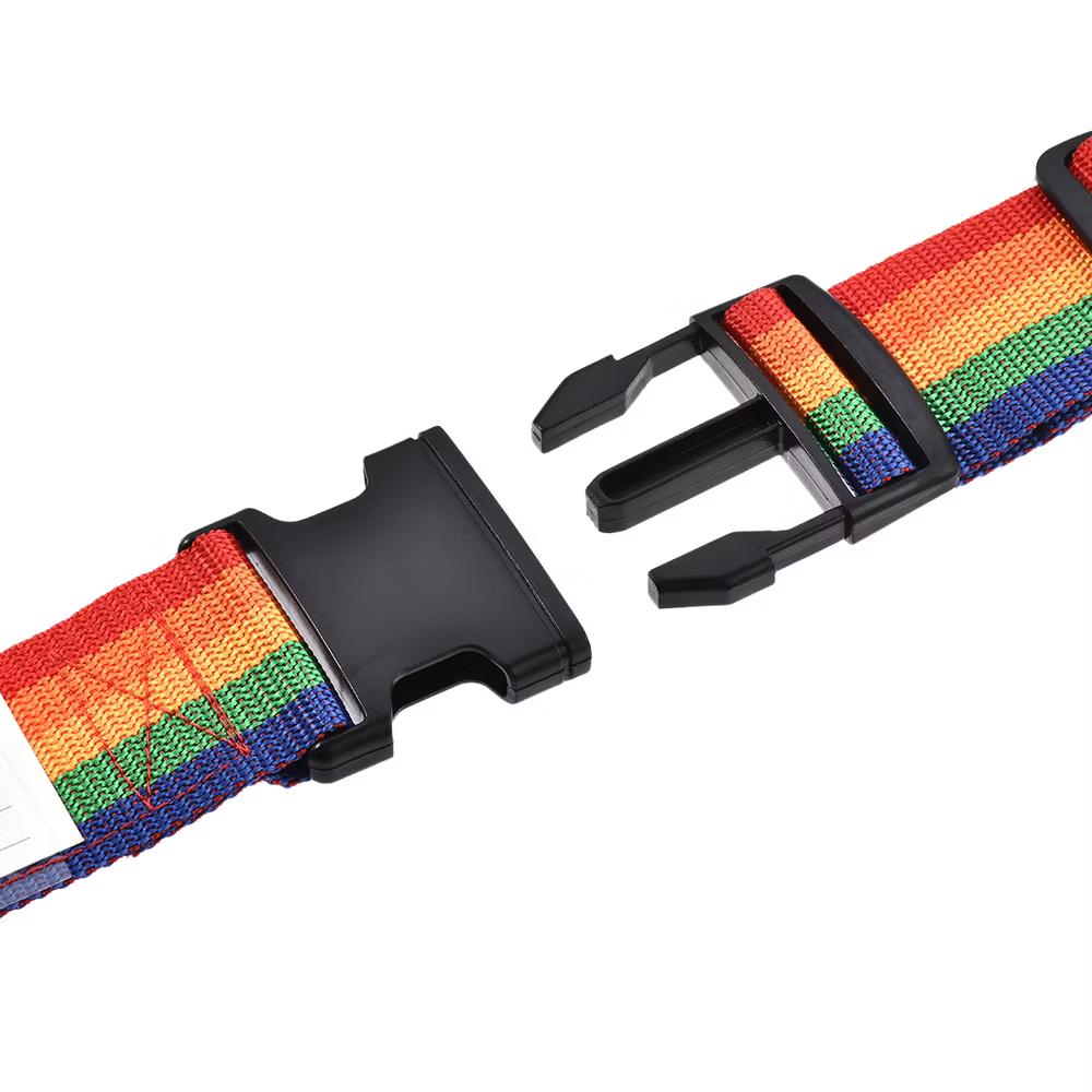 Adjustable PP Travel Bag Packing Luggage Strap with Buckle Label Multi-Color 1 Pc - Image 4
