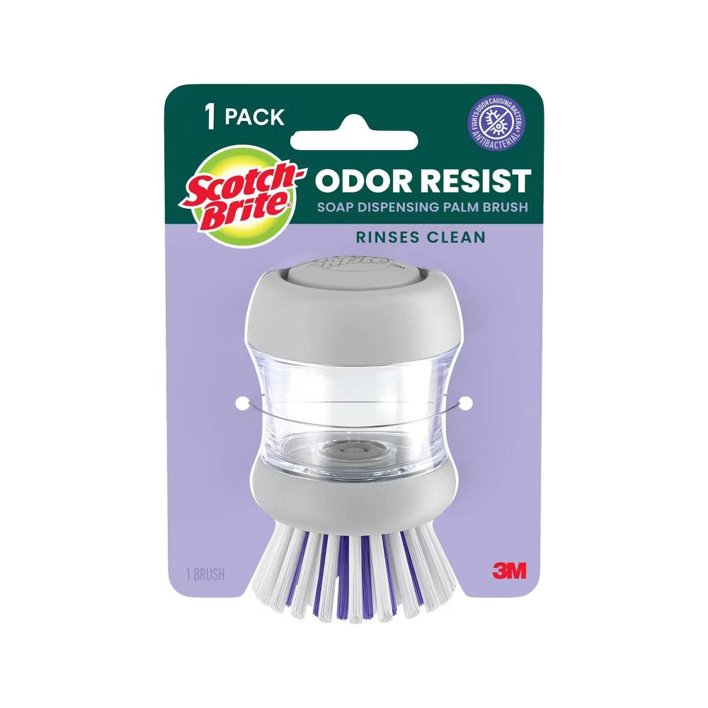 Odor Resist Soap Dispensing Palm Brush