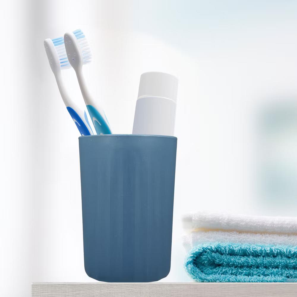 Bathroom Tumbler with Smooth Lines Wheat Straw Cup for Bathroom for Toothpaste 4.09''x2.80'' 1Pc - Image 15