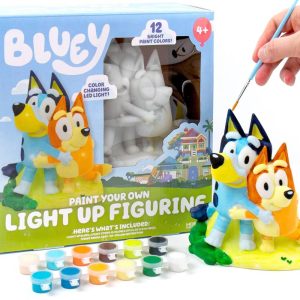 Paint Your Own Light Up Figurine: Craft Kit with Brush & Paint for Creative Thinking