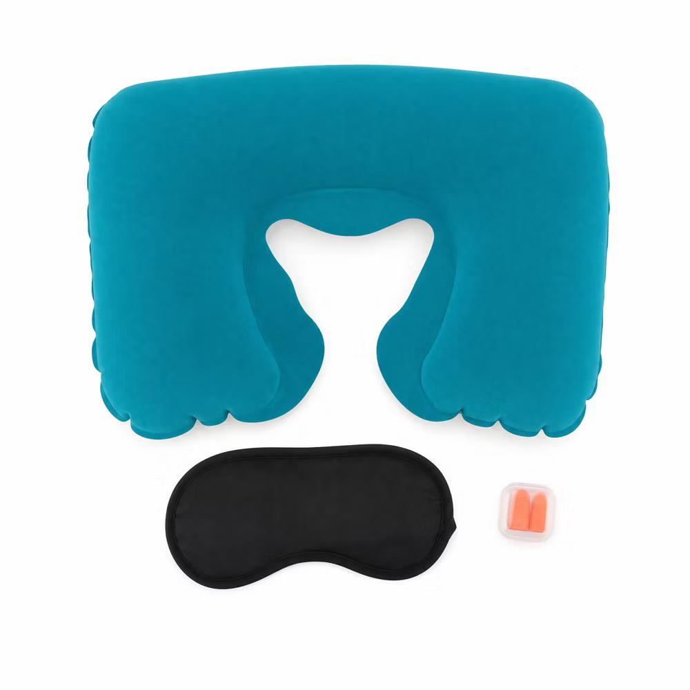 Comfortable Inflatable Travel Pillow with Eye Mask Earplugs 1 Set - Image 18