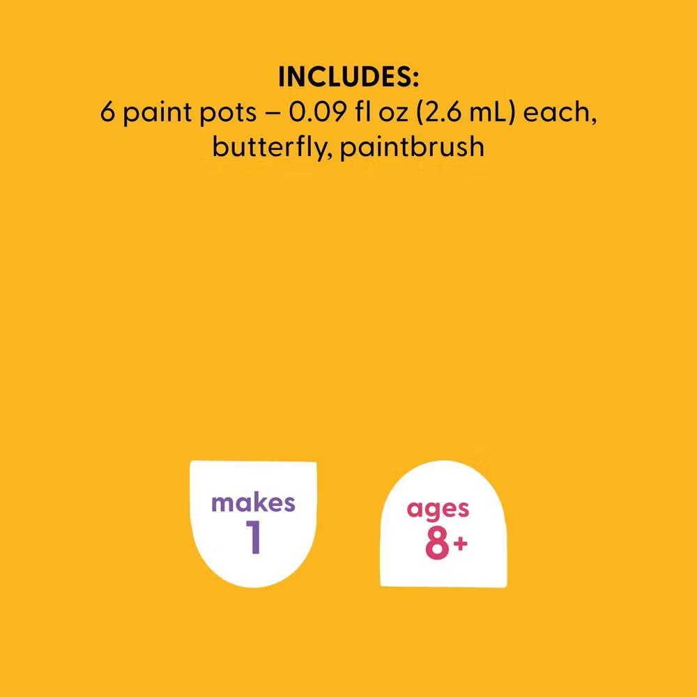 Paint-Your-Own Ceramic Butterfly Craft Kit - DIY Art Kit with Paint & Brush, Ages 8 - Image 5