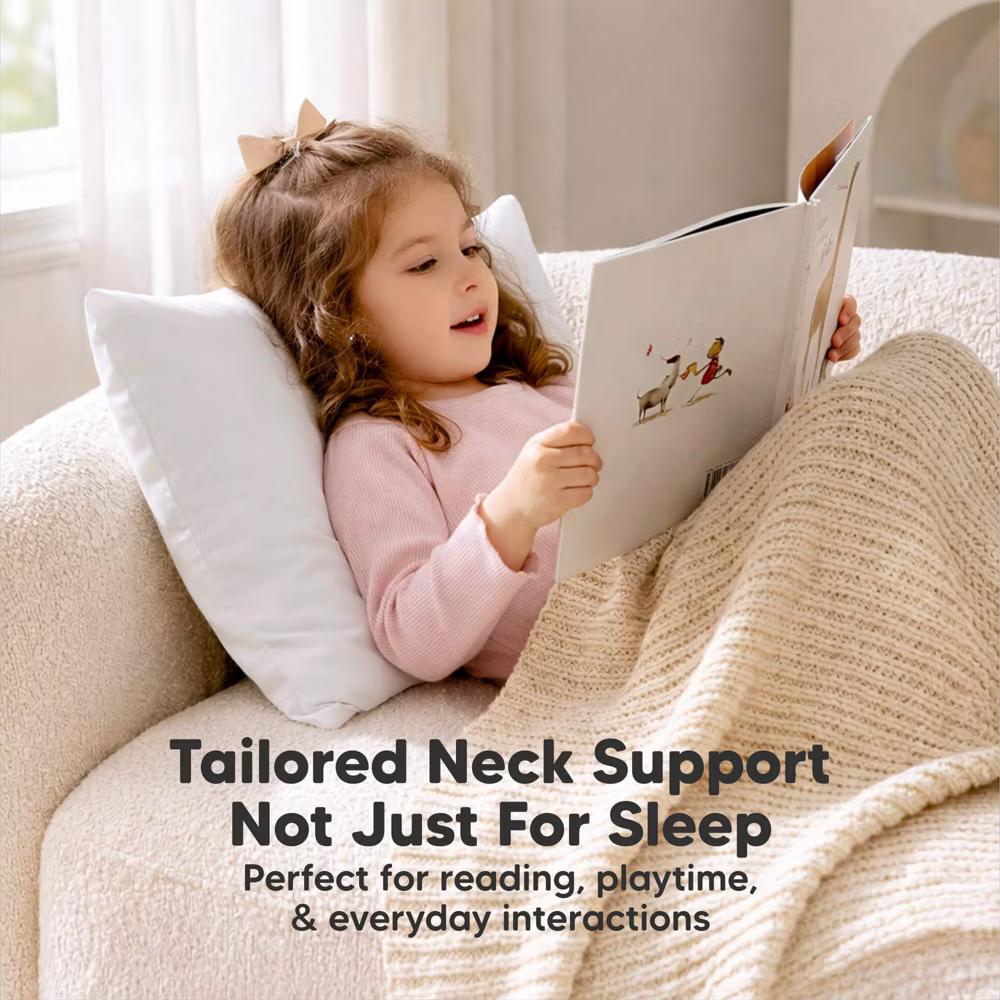 Jumbo Toddler Pillow with Pillowcase, 14X20 Soft Organic Toddler Pillows for Sleeping, Kids Travel Pillow - Image 72