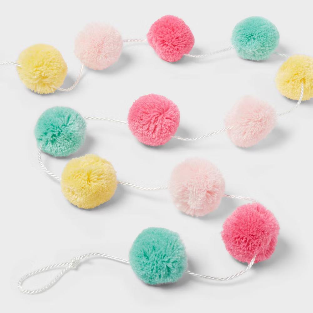 60" Pom Pom Bright Garland - Image 3