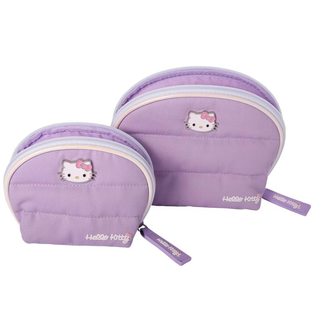 Purple Large and Small Dome Cosmetic Travel Bag - Image 6