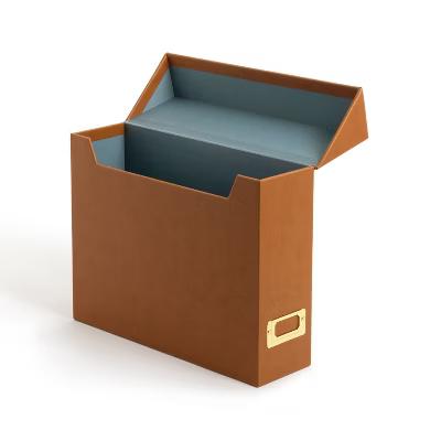 Flip Top File and Storage Box PU Leather - Image 3
