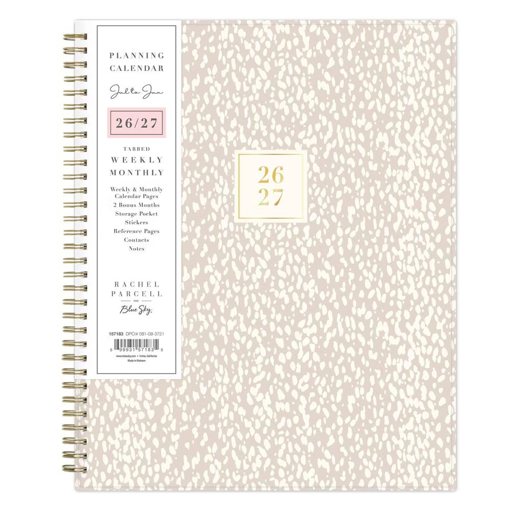 Rachel Parcell 8.5"x11" 2026-2027 Planner RP Dalmatia Tan Weekly/Monthly Safety Wirebound - Image 5