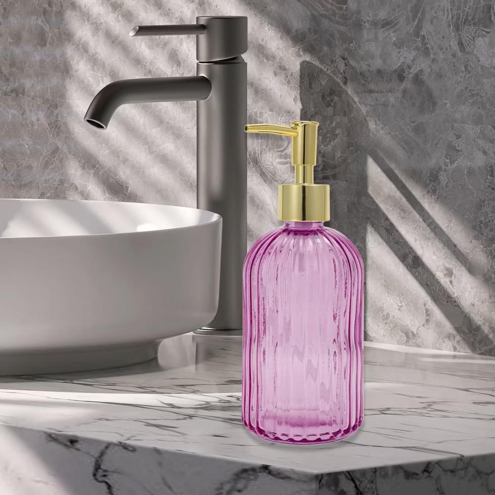 Convenient Vertical Stripe Soap Dispenser 13.53oz 1 Pc - Image 46