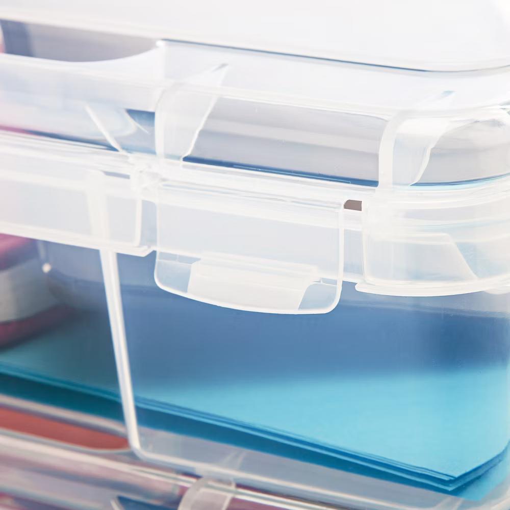 USA Paper Thick Portable Plastic Scrapbook Storage Snap Tight Cases - Image 47