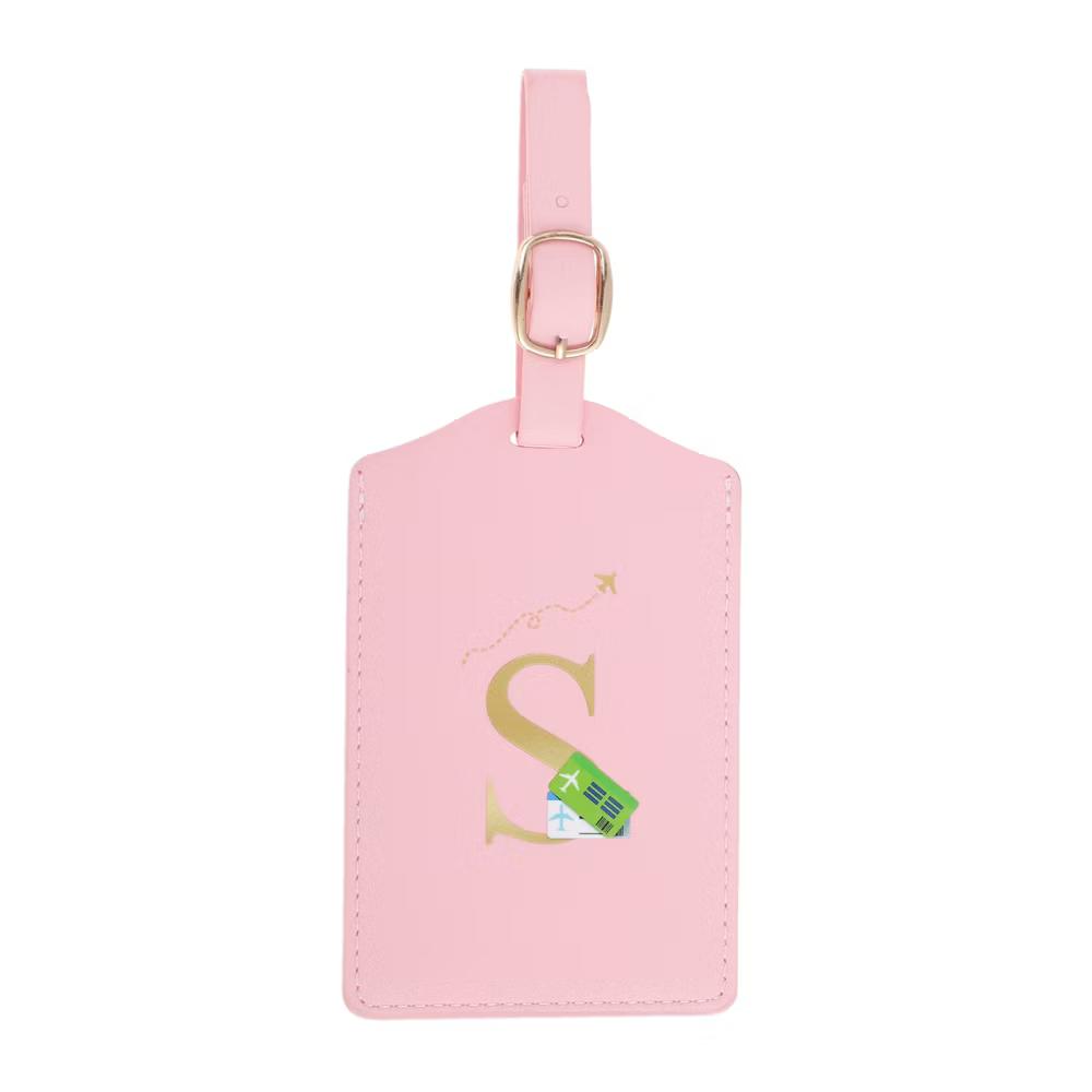Letter Luggage Tag Pink 1 Pc - Image 41