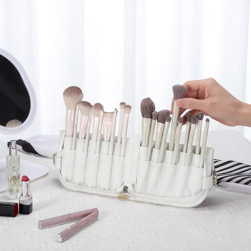 Waterproof Stand-Up Makeup Brush Bag 1 Pc - Image 17