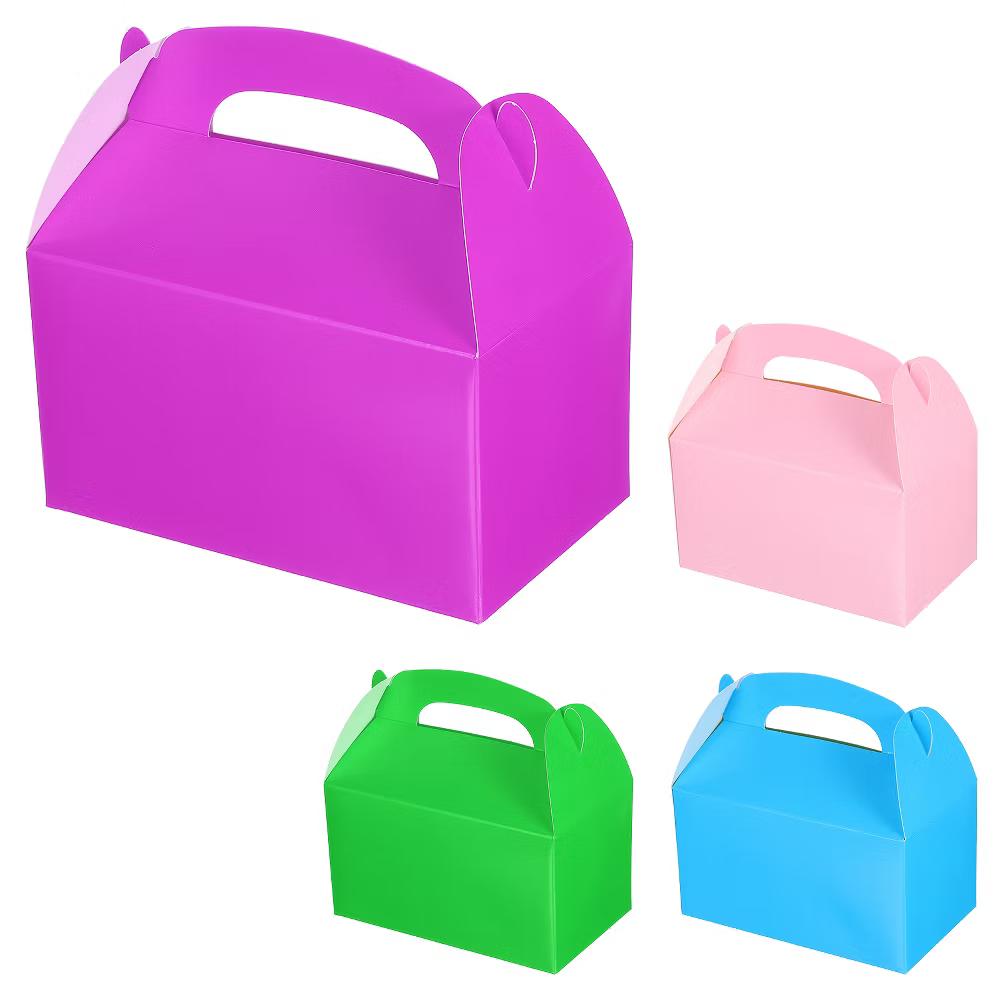 Weddings Christmas Sturdy Structure Gift Wrap Box Favor Box with Handles 16 Pcs - Image 12