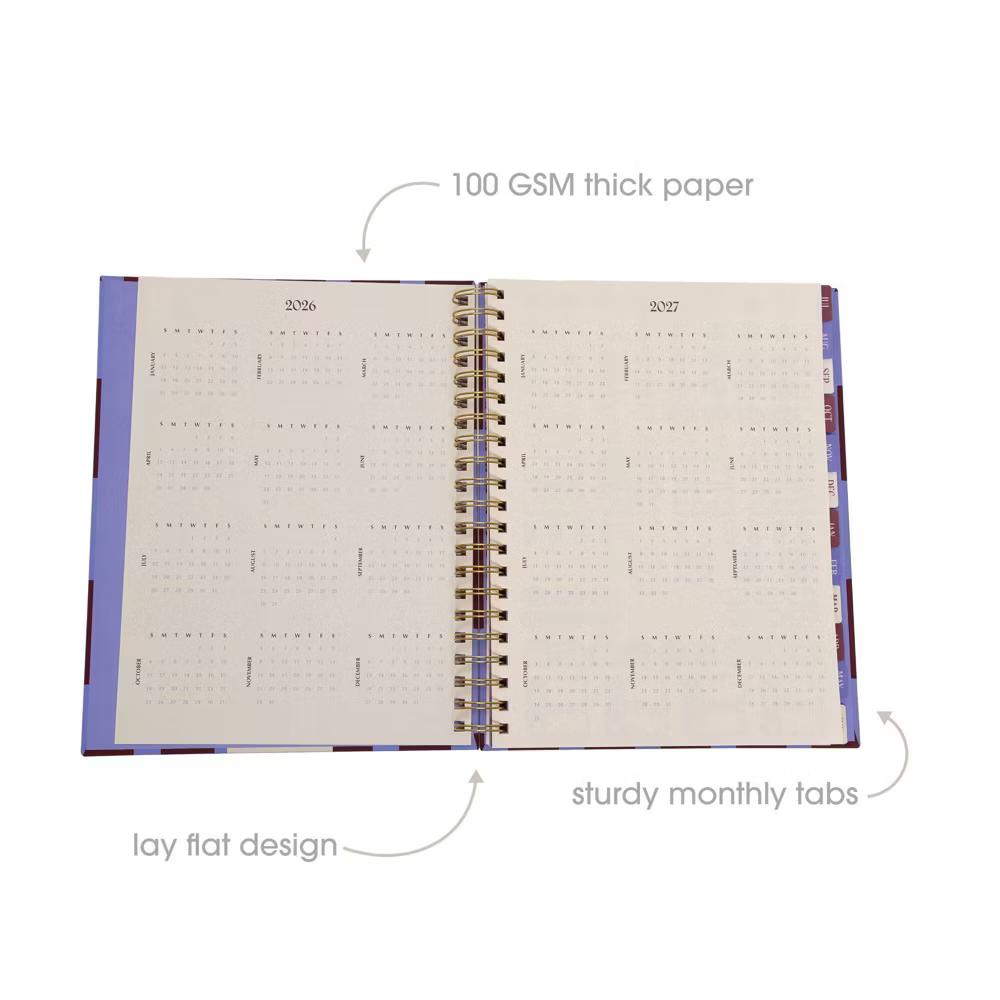 Pearhead 9.5"x11" 2026–2027 Weekly/Monthly Academic Planner with Stickers Purple/Maroon - Image 16