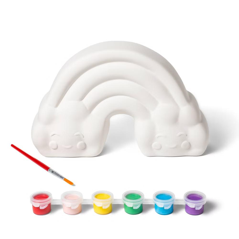 Paint-Your-Own Ceramic Rainbow Kit - Painting Kit for Kids, Includes Brush & Paint, Ages 8 - Image 2