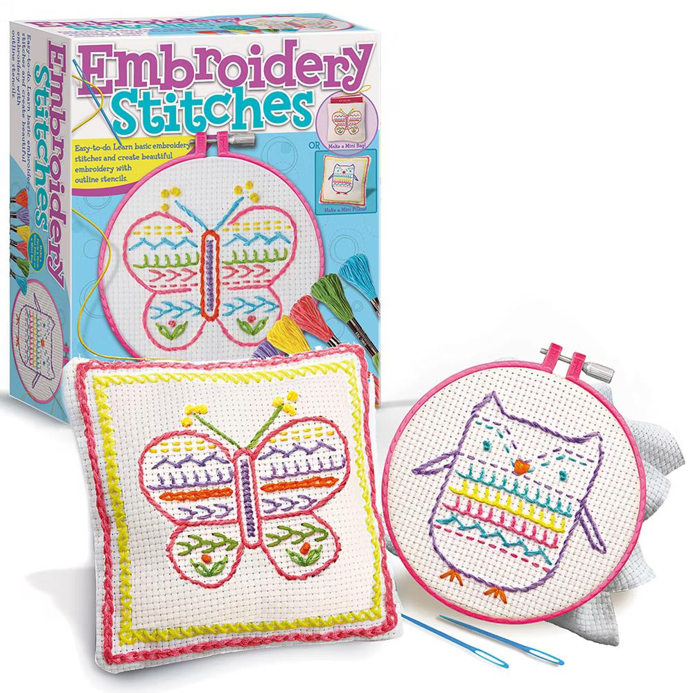 4M: Easy-To-Do Embroidery Kit - Learn 10 Skills, All-In-1 DIY Craft Set, Kids 8 - Image 9