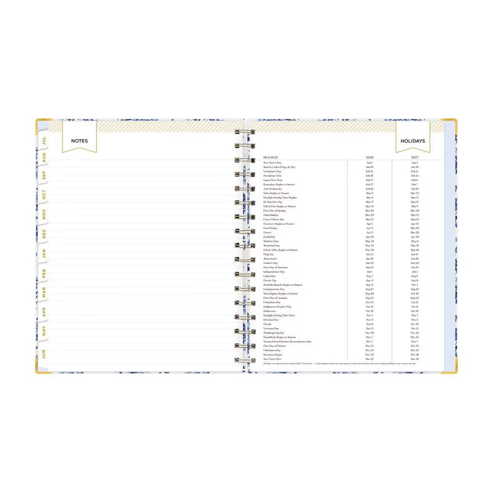 Day Designer 7"x9" 2026-2027 Planner Fleurie Blue Matte Laminated Weekly/Monthly Safety Wirebound - Image 14