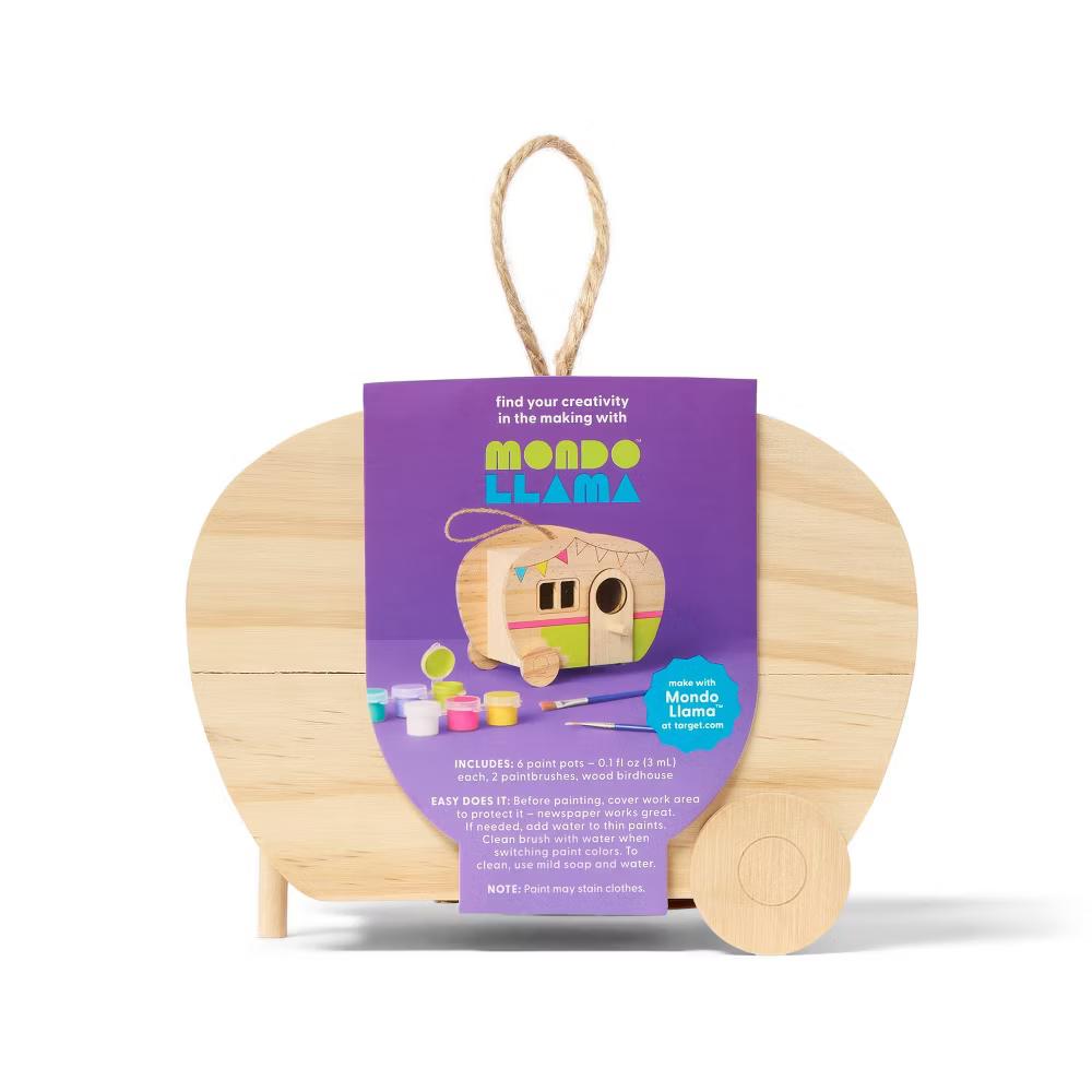 Wood Camper Bird House Painting Craft Activity Kit - Image 3