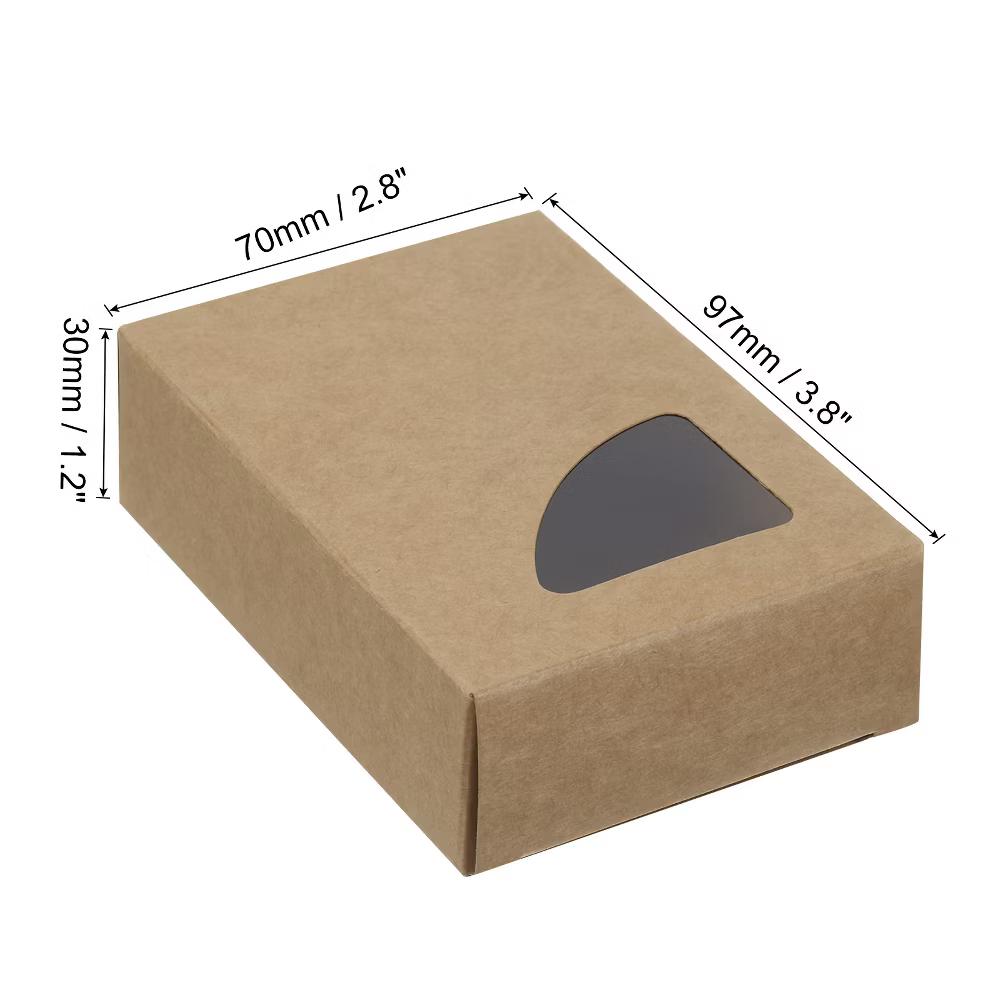 Paper Sturdy Soap Box with Triangle Pattern Clear Window 30 Pcs - Image 8