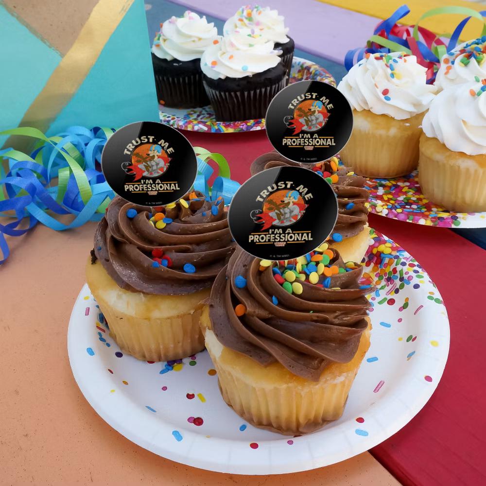 Looney Tunes Wile E Coyote I'm A Professional Cupcake Picks Toppers Decoration Set of 6 - Image 4