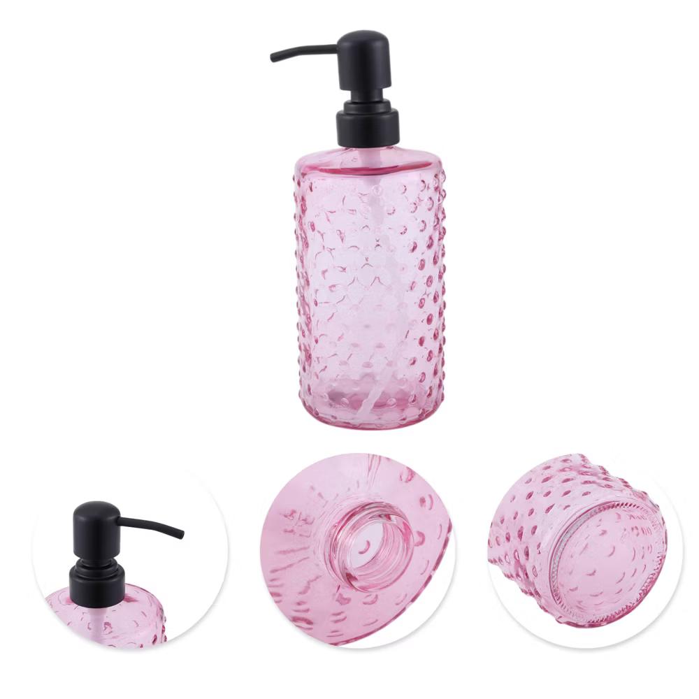 Elegant Polka Dot Pattern Soap Pump Dispenser for Bathroom 16.9oz 1 Pc - Image 51
