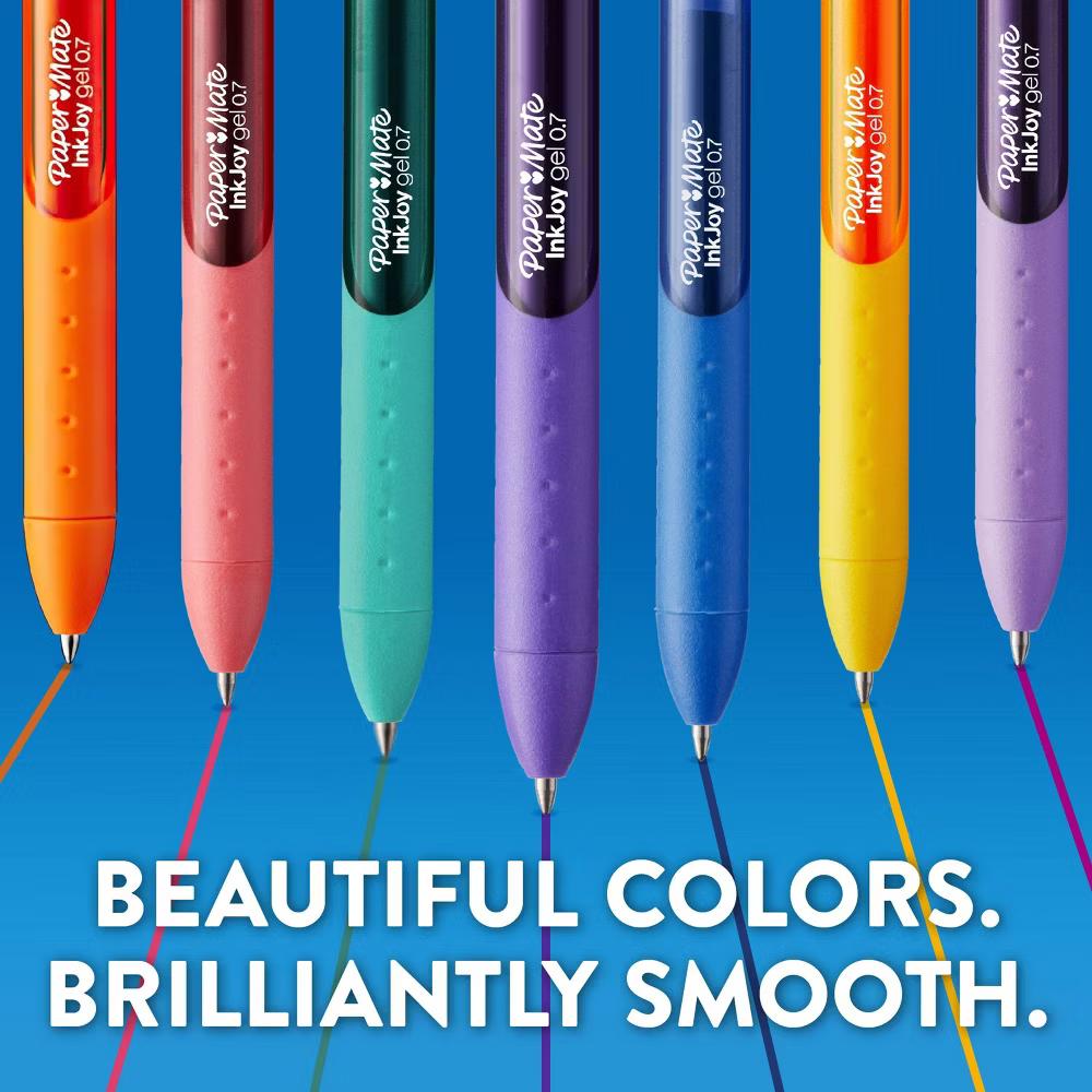 Paper Mate InkJoy Gel 30pk Gel Pens 0.7mm Medium Tip Multicolored: Retractable Stationery & Office Supplies - Image 7