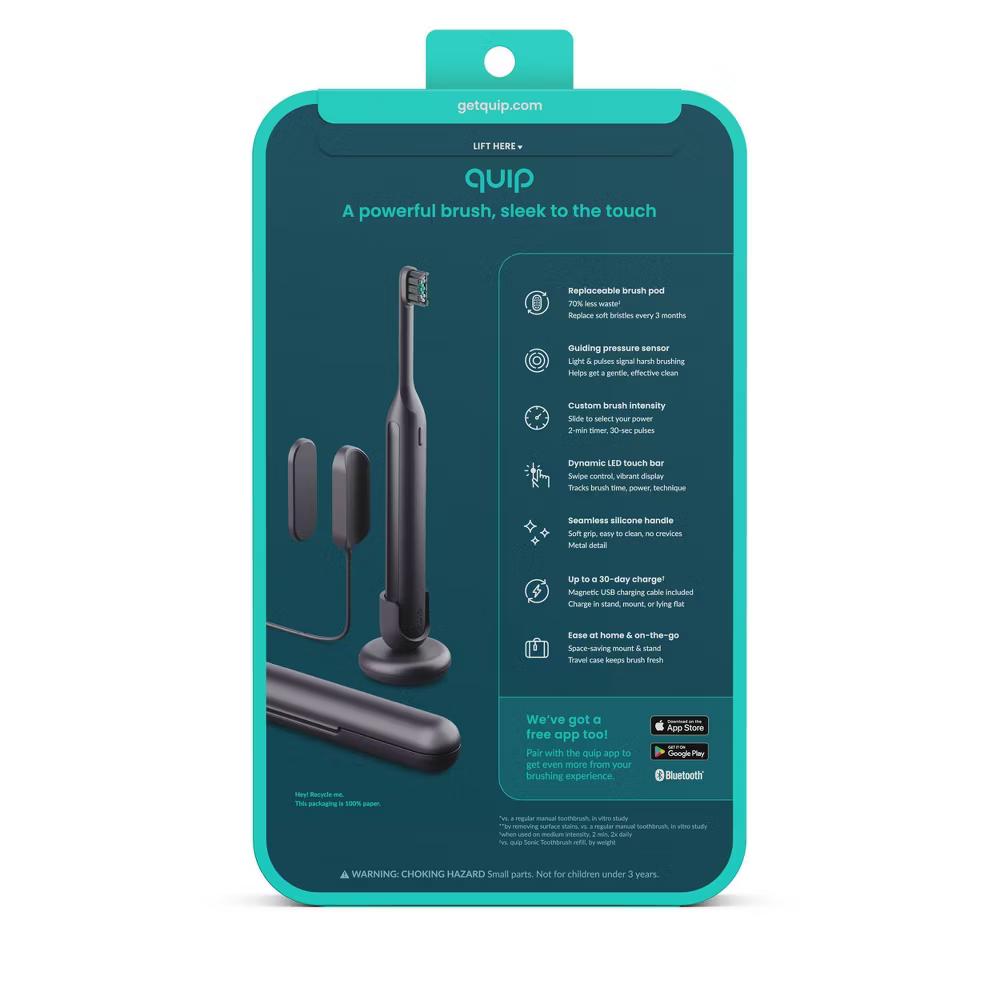 quip Ultra Next Generation Smart Sonic Electric Toothbrush with Travel Case - Image 15