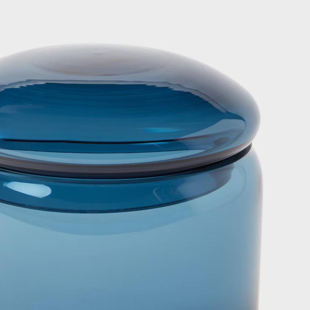 Colored Glass Bath Canister Blue - Image 2