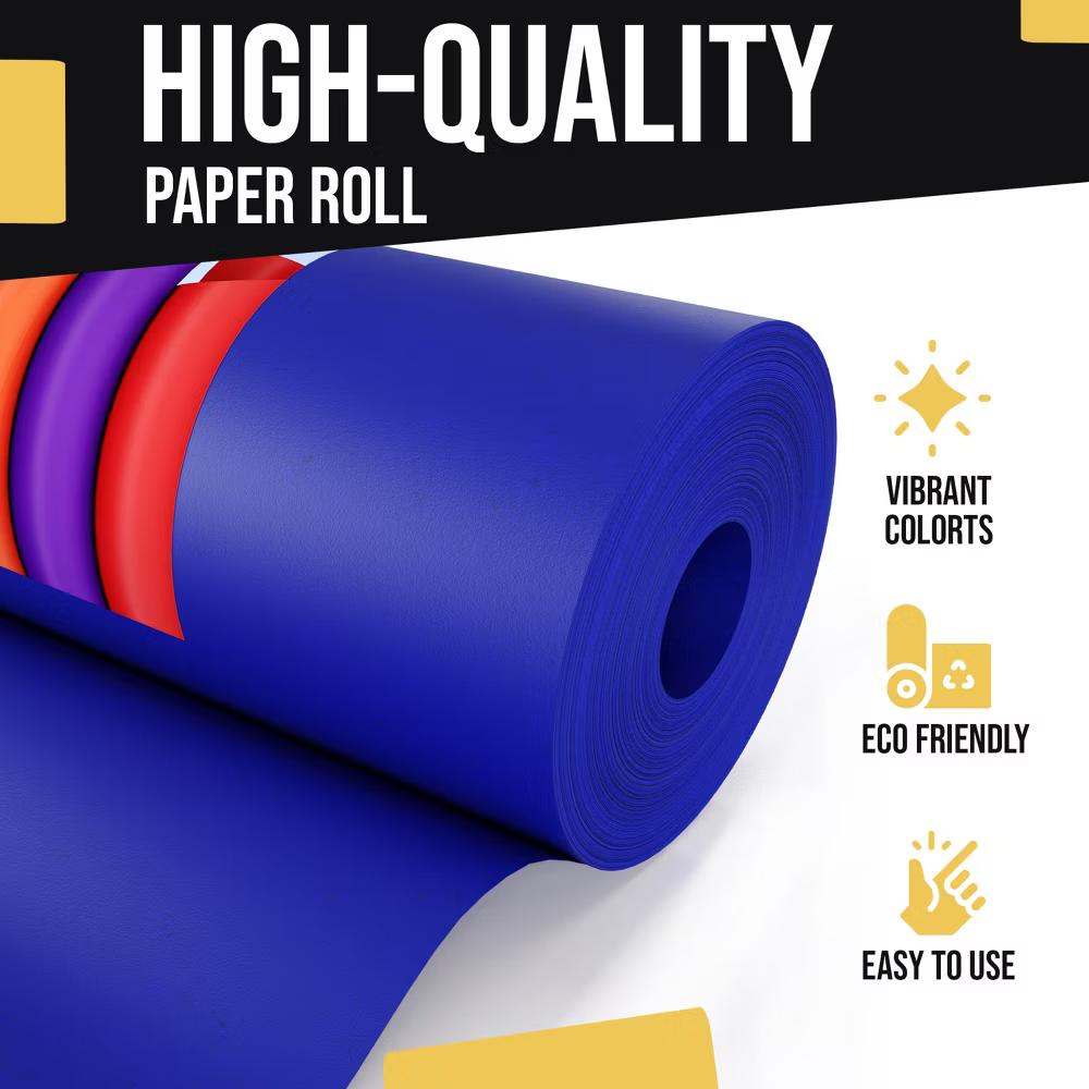 Exquisite Colored Kraft Paper Roll 17.5 In 110 Ft Kraft Wrapping Paper Craft Paper Shipping Paper Kraft Paper Roll Gift Wrap - Image 4
