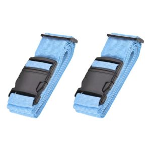 Adjustable PP Travel Luggage Straps with Buckle Label 2 Pcs