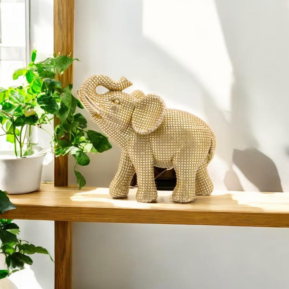 Sagebrook Home 7" Elephant Sculpture - Decorative Polyresin Elephant Statue For Home Decor - Table Accent, Desktop Figurine - Image 21
