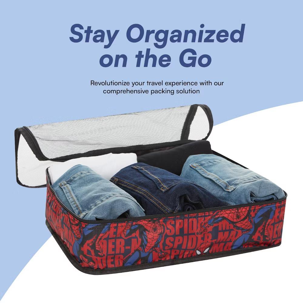 Spiderman 5-Piece Packing Cube Set - 5 Piece Packing Cube Travel Essential - Luggage Organizer Set - For Kids,Teens, Adults - Image 5