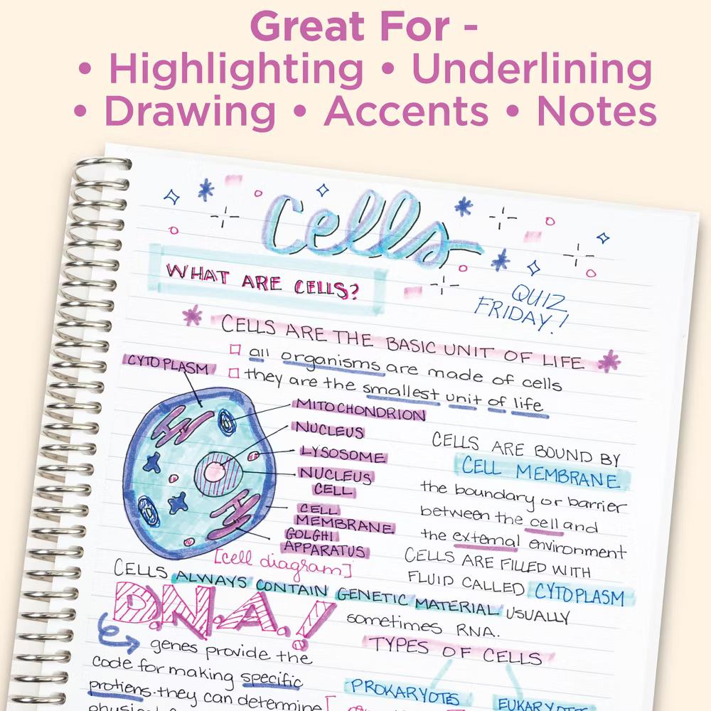 Zebra 10ct Highlighters Mildliner Double Ended Gifting: Multicolored Art & Stationery Markers, 0.4mm Point, Ages 13- Teacher Supplies - Image 8
