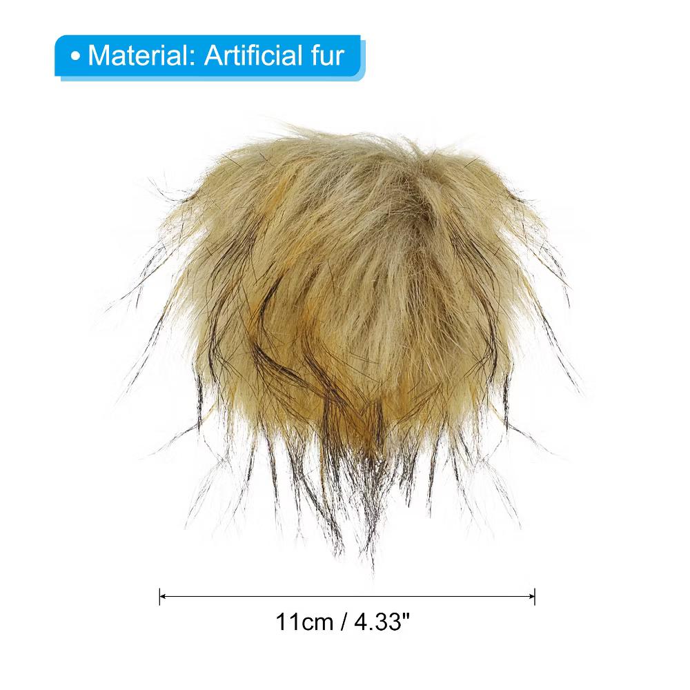 Fluffy Soft Elastic Faux Fur Pom Poms for Hats DIY Scarves 6 Pcs - Image 17