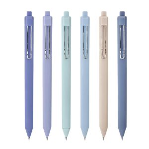 Retractable Black Ink Gel Pens, 0.5mm Fine Point, Black ink, Set of 6