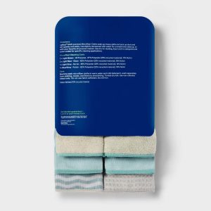 Microfiber Dust Cloths - 6pk - Reusable, Hanging Loop