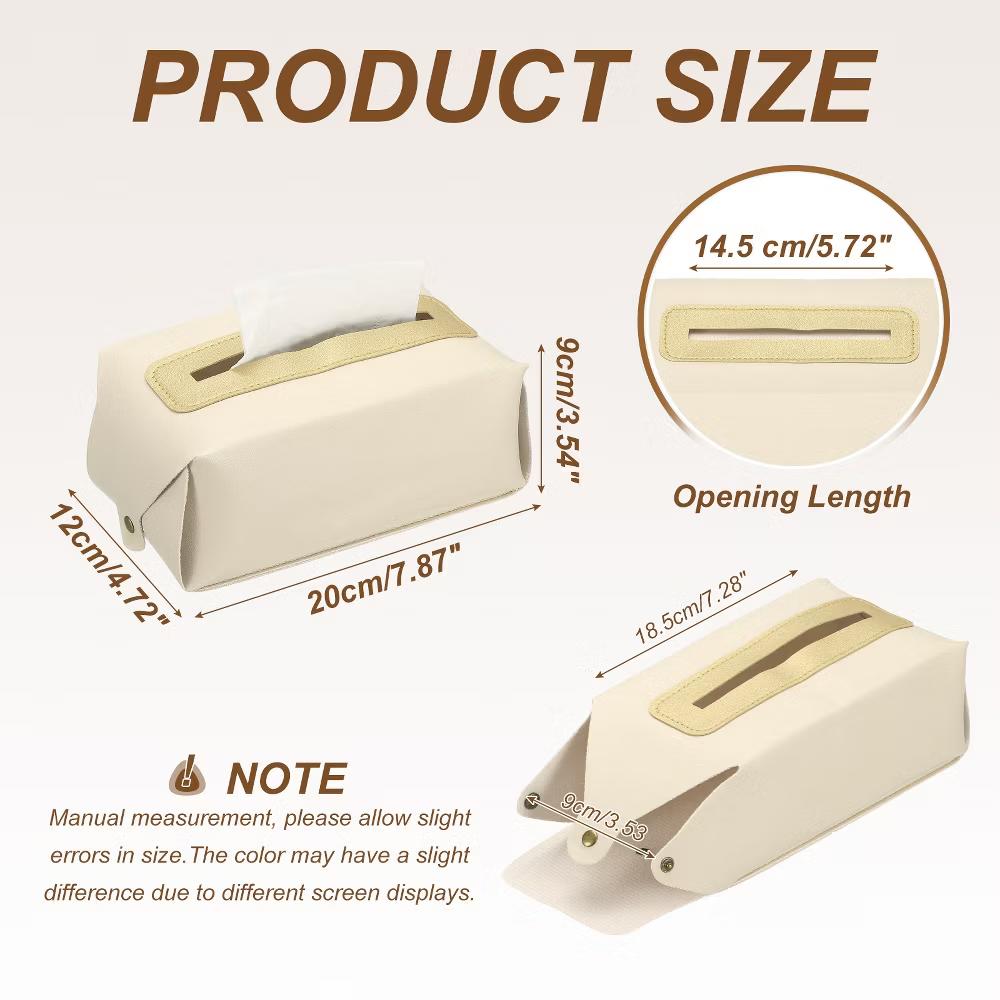 PU Leather Home Car Office Decorative Tissue Box Cover - Image 6