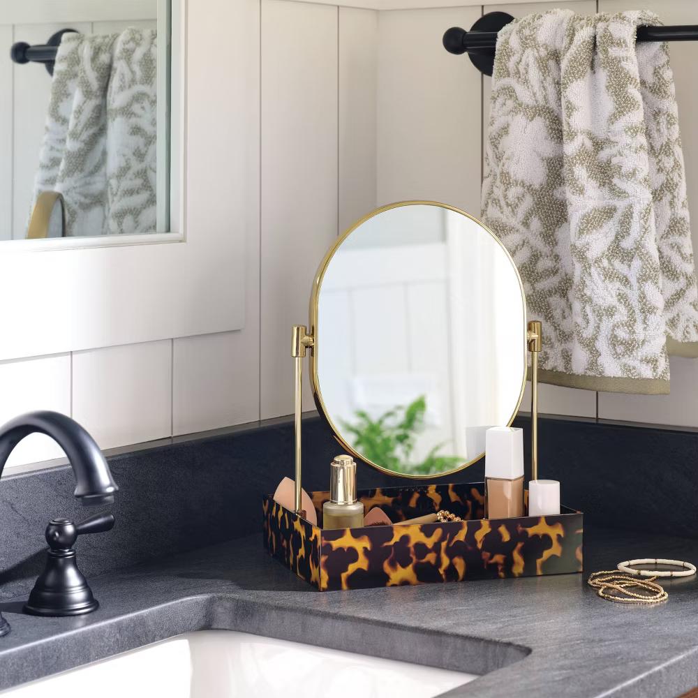 Leopard Print Tray with Gold Mirror - Image 3