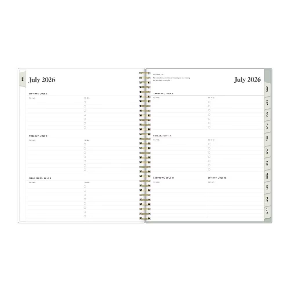 The Everygirl 8.5"x11" 2026-2027 Weekly/Monthly Planner Solid Soft Sage Safety Wirebound - Image 3
