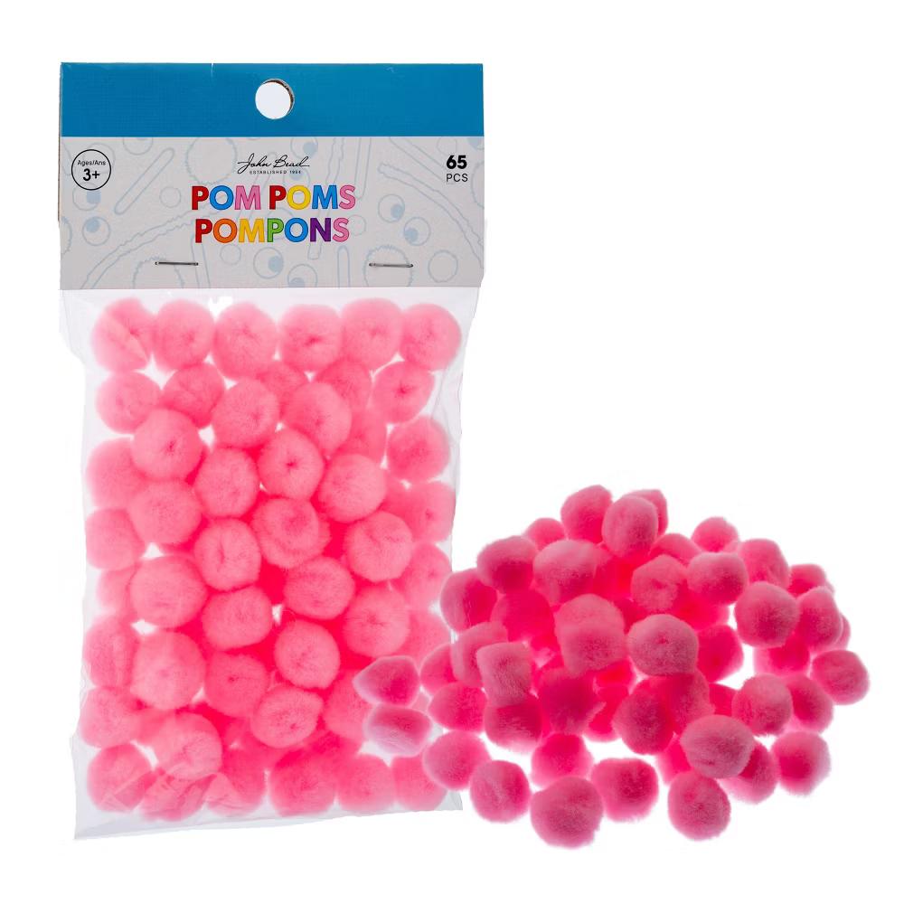 65ct 0.5in Mini Pom Poms for DIY Arts and Crafts, Tiny Acrylic Poms Craft Embellishments - Image 32