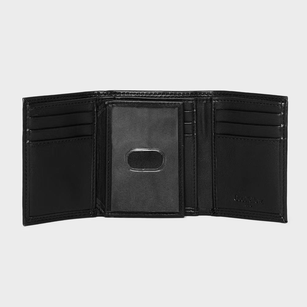 Men's RFID Trifold Wallet - Black - Image 2