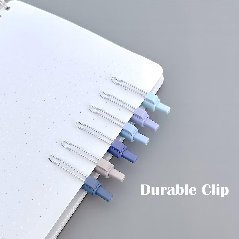 Retractable Black Ink Gel Pens, 0.5mm Fine Point, Black ink, Set of 6 - Image 14