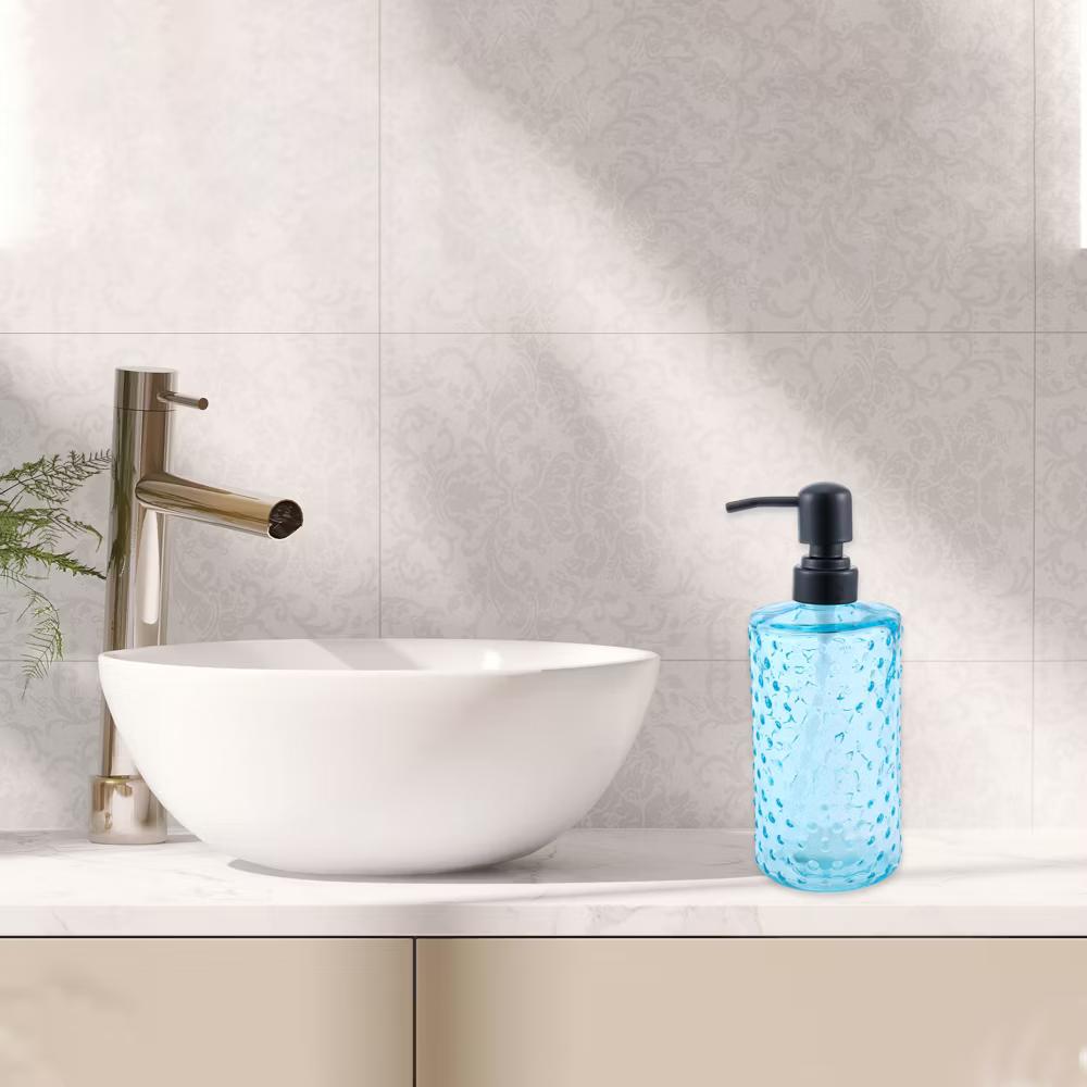 Elegant Polka Dot Pattern Soap Pump Dispenser for Bathroom 16.9oz 1 Pc - Image 6