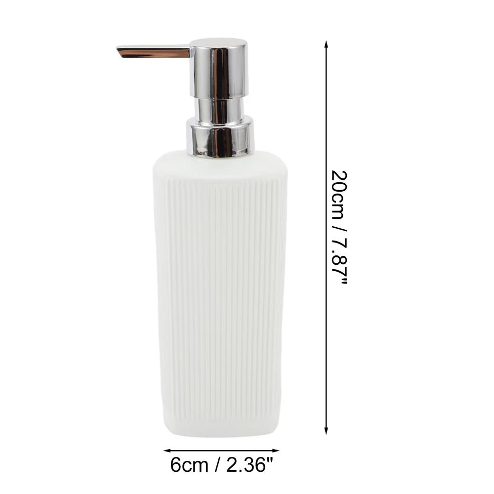 Classic Vertical Lines Soap Pump Dispenser for Bathroom 350ml 1 Pc - Image 64