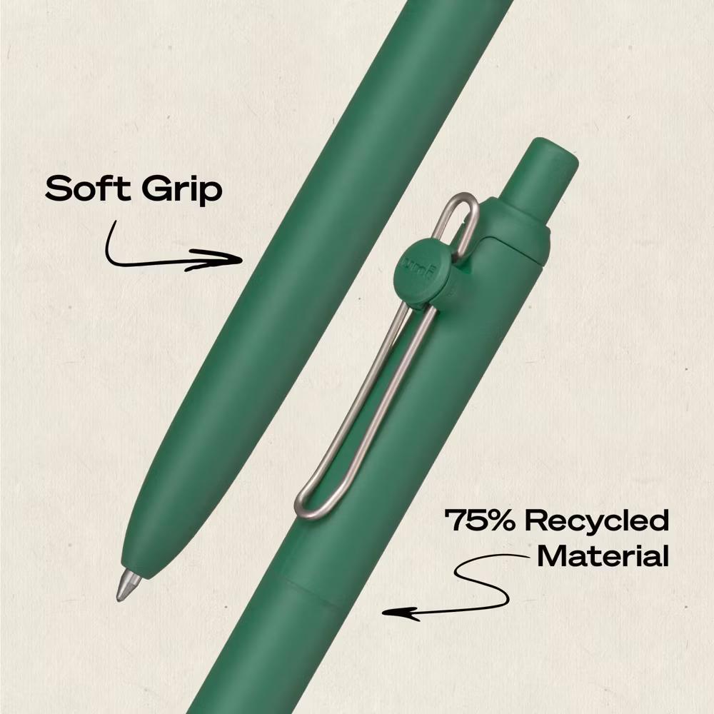 uniball Zento Retractable Liquid Gel Pens, 0.7mm Medium Point, Black Ink, Tropical Barrel Colors, 4ct – Smooth, Quick-Drying Gel Ink