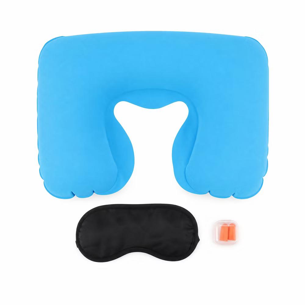 Comfortable Inflatable Travel Pillow with Eye Mask Earplugs 1 Set - Image 33
