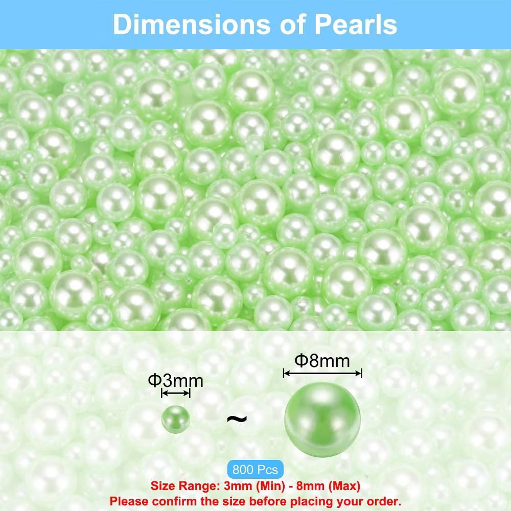 No Hole ABS Round Faux Pearl for Vase Fillers DIY Home Decoration 800 Pcs - Image 47