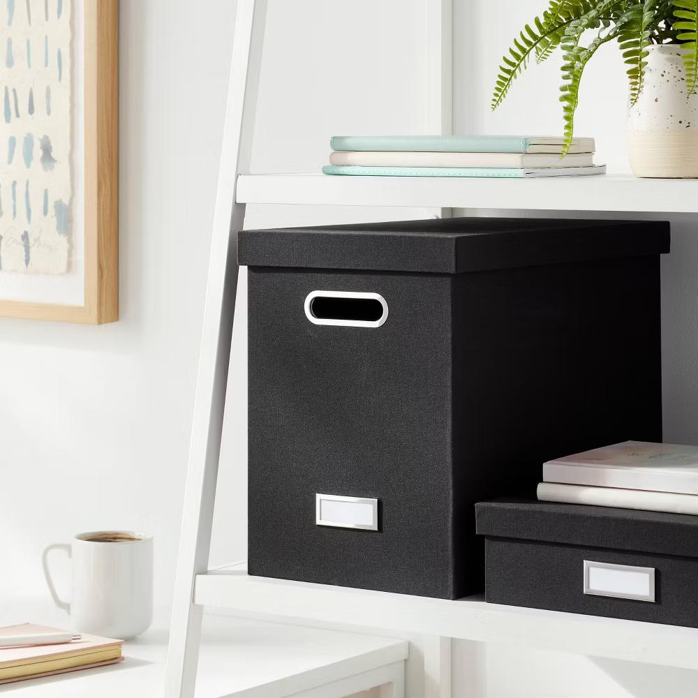 Canvas Hanging File Organizer with Lid