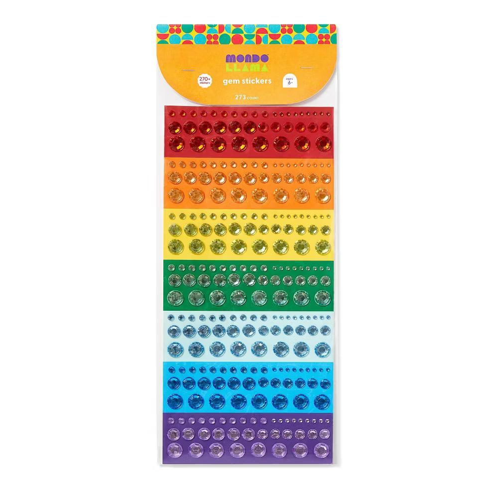 273ct Rainbow Gem Stickers - Rhinestone & Gemstone Face & Heart Stickers - Image 3