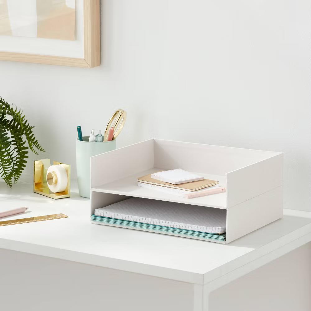 Canvas Letter Tray Organization Set of 2 - Image 8