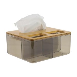 Convenient Bamboo Wood Lid Tissue Box 1 Pc